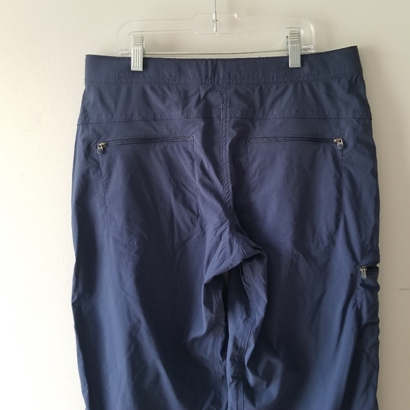 Ll Bean Cropped Water Repellent Comfort Trail Pants Navy Blue 6 - Picture 9 of 13